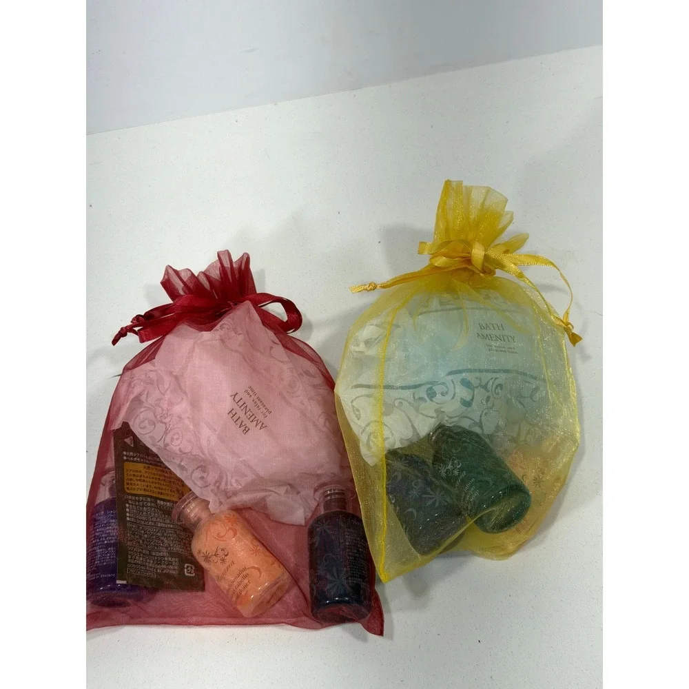 Japanese Plegaria Kracie Travel Bath Amenity 2 Set Shampoo Body Soap Shea Butter